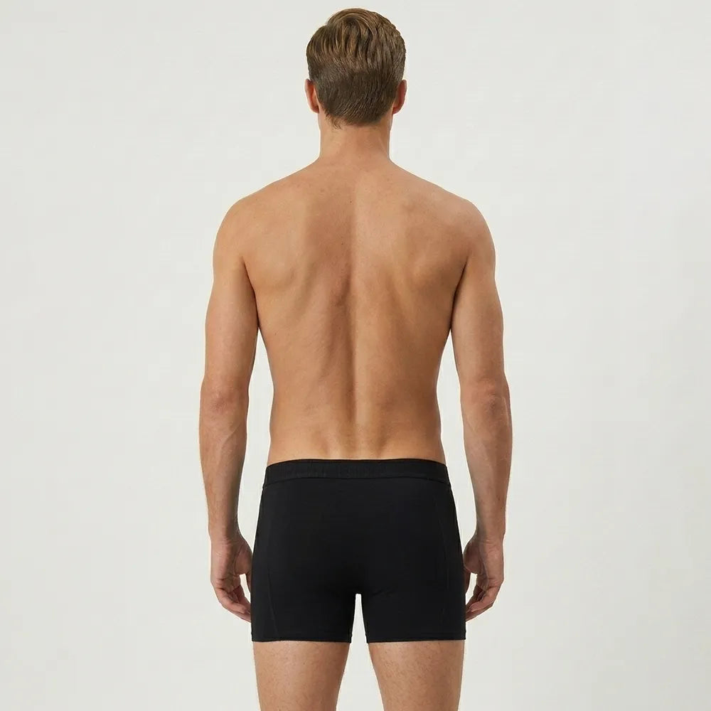 Secret Face Men's 5-Pack Premium Cotton Boxer Briefs - Stretchy, Tight Fit, Comfort & Durability