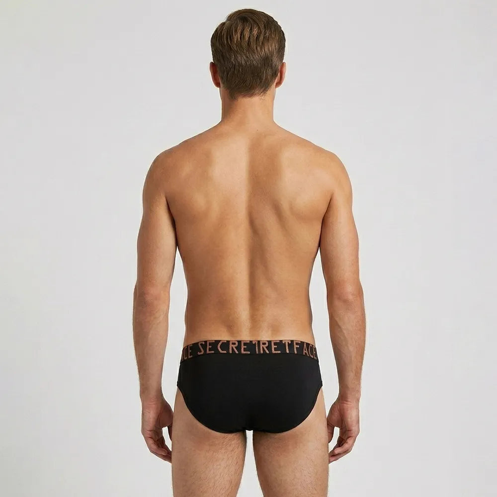 Secret Face Men's 5-Pack Color Block Briefs - Bold Contrast Colors, Stretch Cotton, Comfort Fit