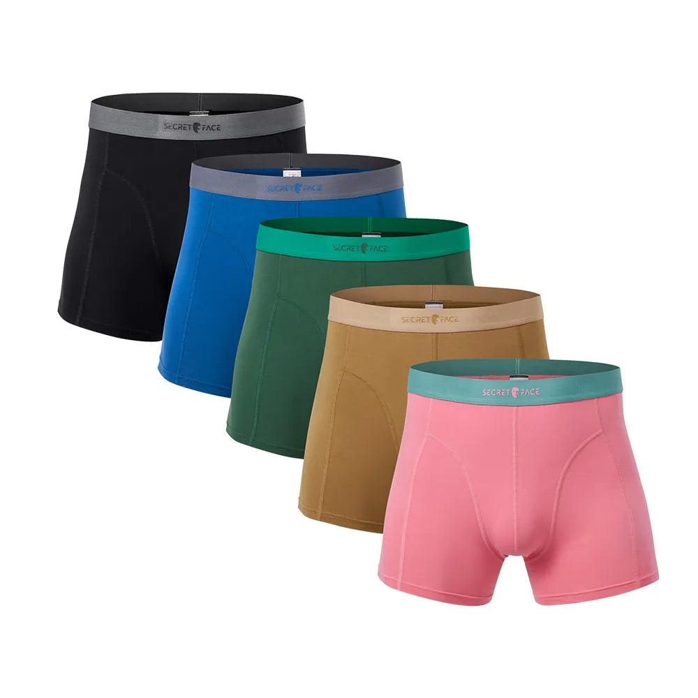 Secret Face Mens Bamboo Refined Trunks 5-pack