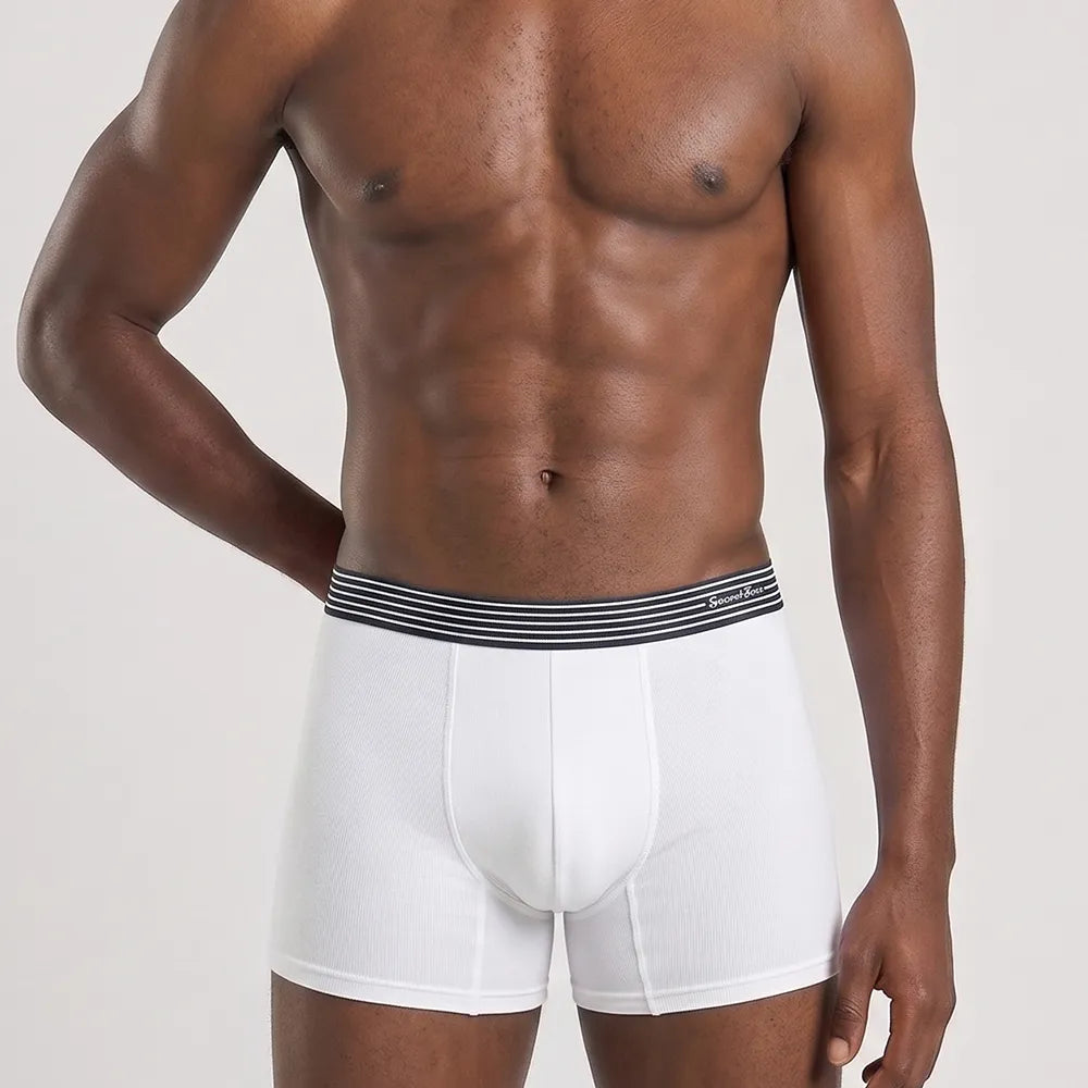 Secret Face Men's 5-Pack Ultra-Soft Boxer Briefs - Lightweight Stretch Cotton, Second Skin Feel, Assorted Colors