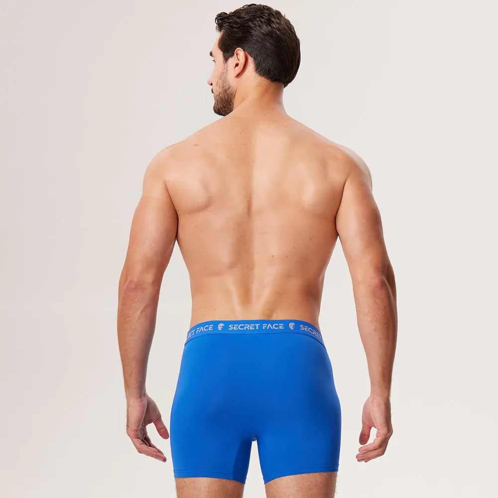 Secret Face Men's 5-Pack Ultra-Soft Boxer Briefs - Lightweight Stretch Cotton, Second Skin Feel, Assorted Colors