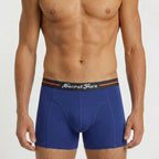 Secret Face Men's Premium Cotton Boxer Briefs 5-Piece Set - Flexible Tight Fit, Breathable & Durable