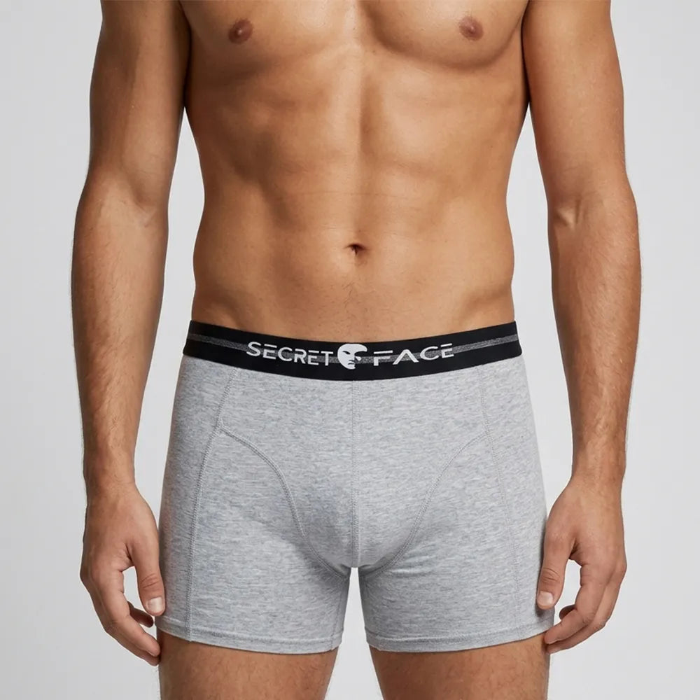 Secret Face Men's Boxer Briefs 5-Pack - Assorted Stripes & Solids, Soft Stretch Cotton, Comfort Fit
