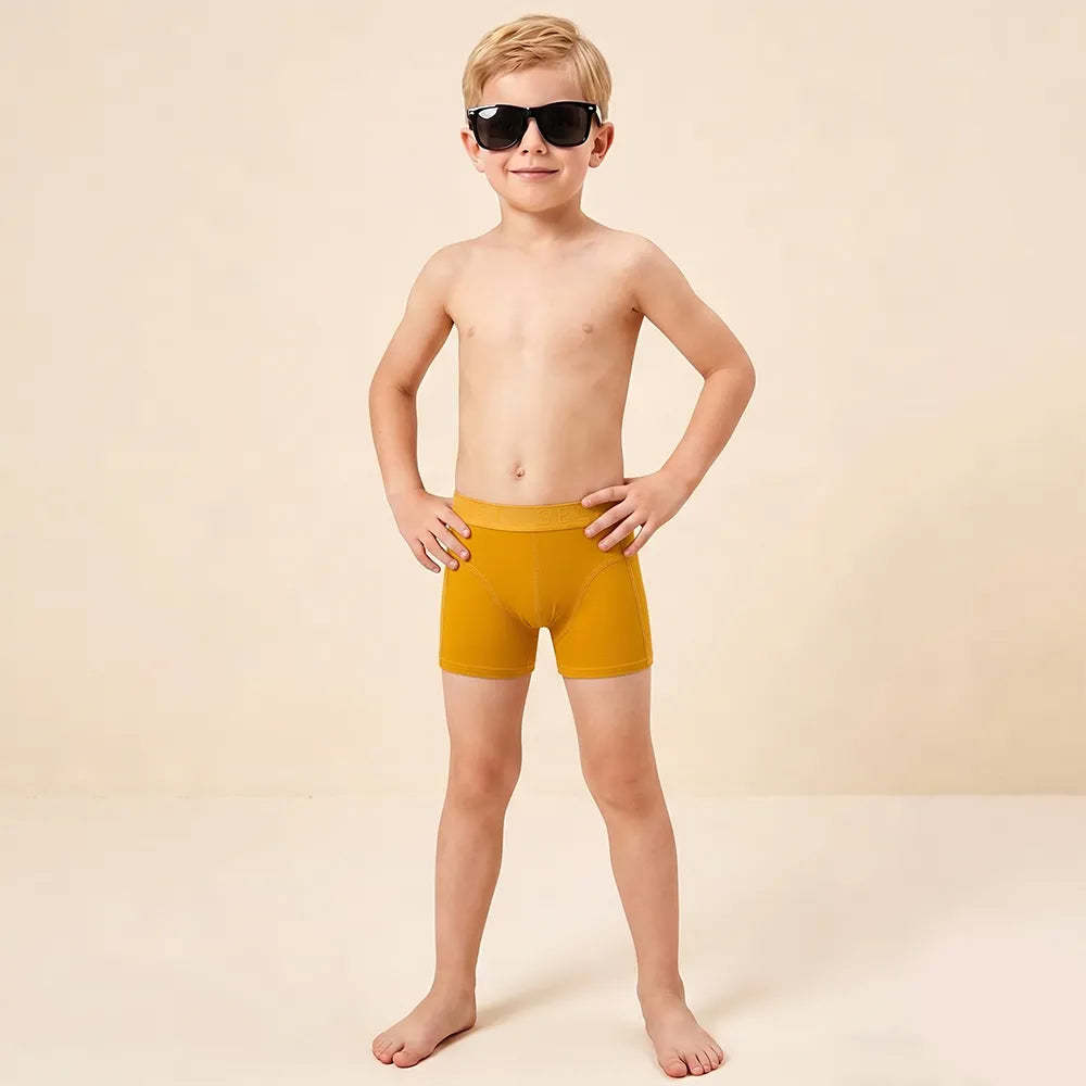 Secret Face Junior' 3-Pack Trunks - Soft Stretch Cotton, Child Fit, Assorted Colors