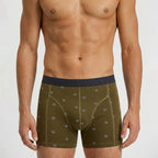 Secret Face Men's 5-Pack Sporty Boxer Briefs - Stretch Cotton Compression Fit with Geometric & Solid Designs