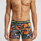 Secret Face Men's Stretch Boxer Briefs - Luxury Comfort, Flexible Tight Fit, Durable Cotton Blend (Assorted Novelty & Solid Prints)
