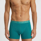 Secret Face Men's Stretch Cotton Boxer Briefs 5-Pack - Tight Fit, Flexible, Solid Colors