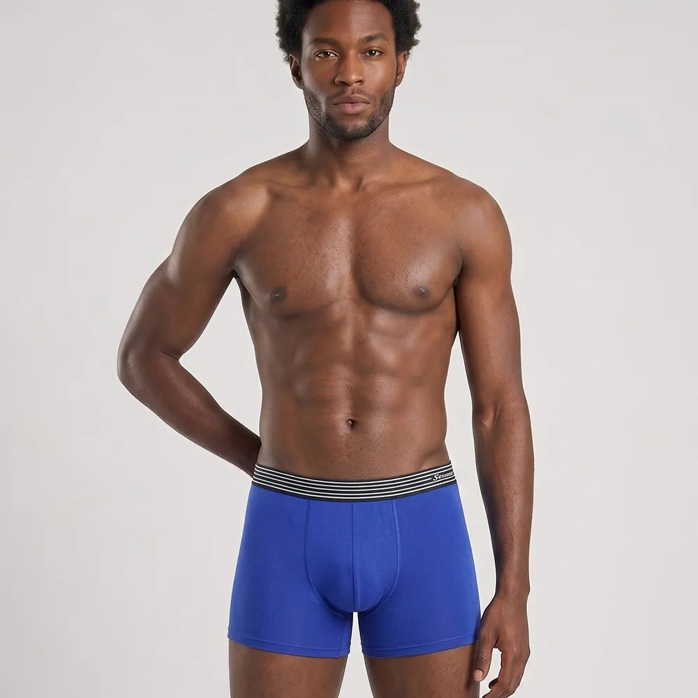 Secret Face Men's 5-Pack Ultra-Soft Boxer Briefs - Lightweight Stretch Cotton, Second Skin Feel, Assorted Colors