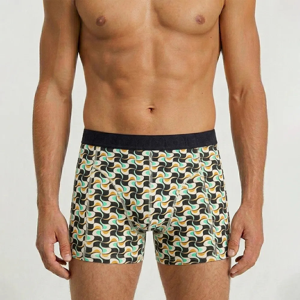 Secret Face Men's 5-Pack Luxury Printed Boxer Briefs - Stretch Cotton, Assorted Patterns