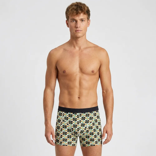 Secret Face Men's 5-Pack Luxury Printed Boxer Briefs - Stretch Cotton, Assorted Patterns