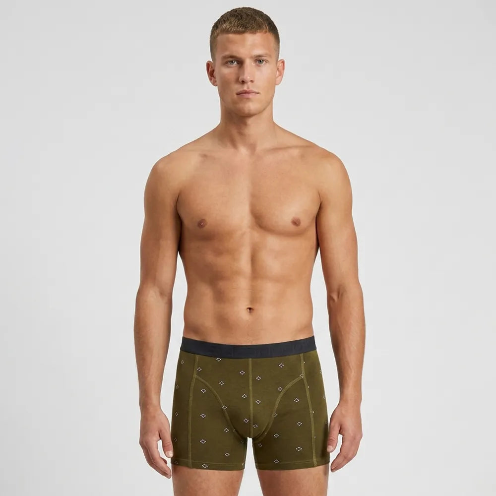 Secret Face Men's 5-Pack Sporty Boxer Briefs - Stretch Cotton Compression Fit with Geometric & Solid Designs