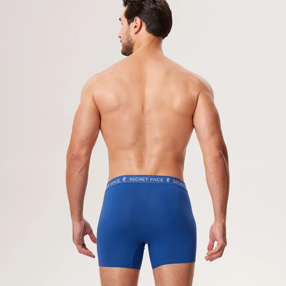 Secret Face Men's 5-Pack Ultra-Soft Boxer Briefs - Lightweight Stretch Cotton, Second Skin Feel, Assorted Colors
