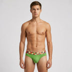 Secret Face Men's 5-Pack Japanese Style Print Briefs - Premium Stretch Cotton, Luxury Fit