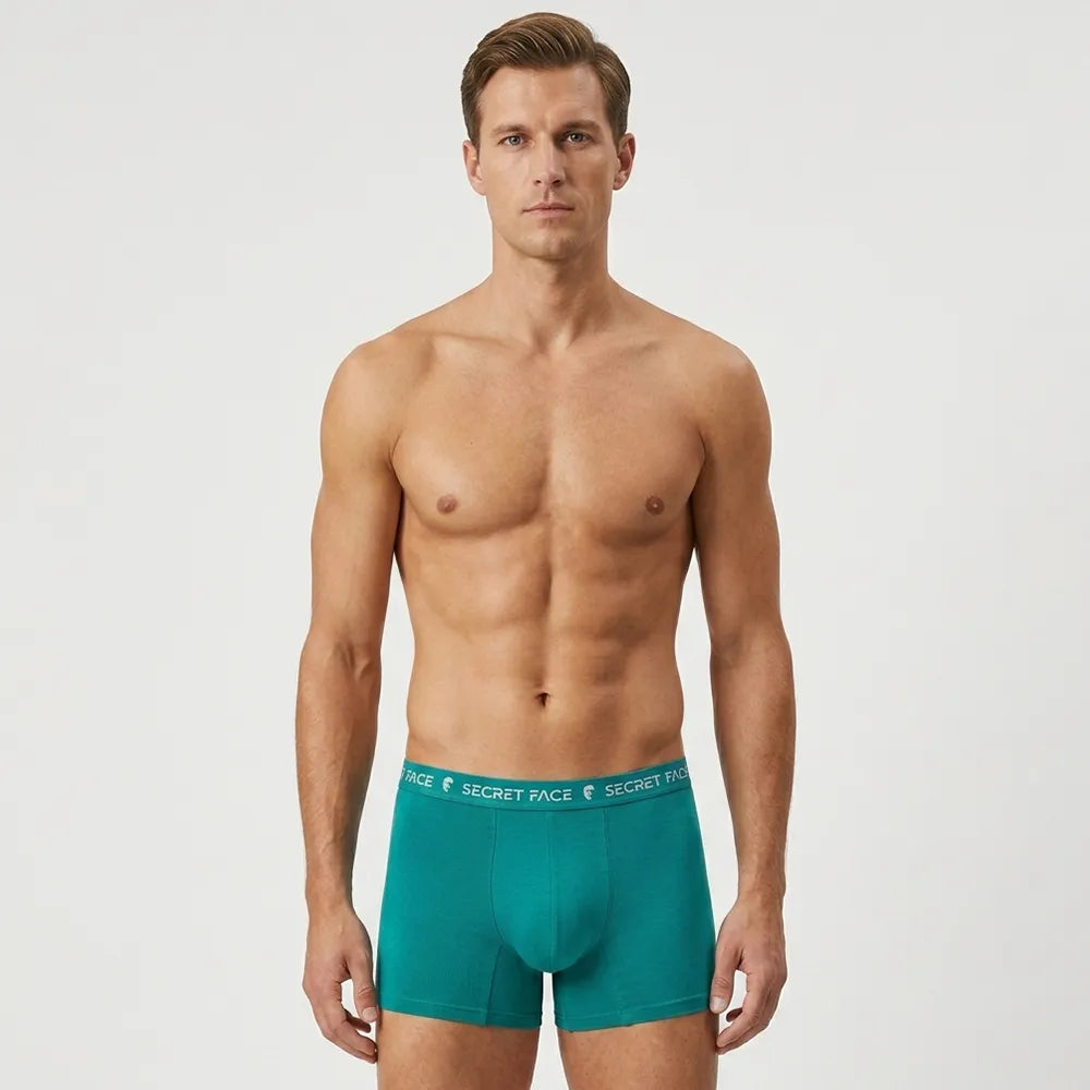 Secret Face Men's Super Comfort Trunks 5-Pack Stretch Light Cotton Underwear, Second Skin Feel