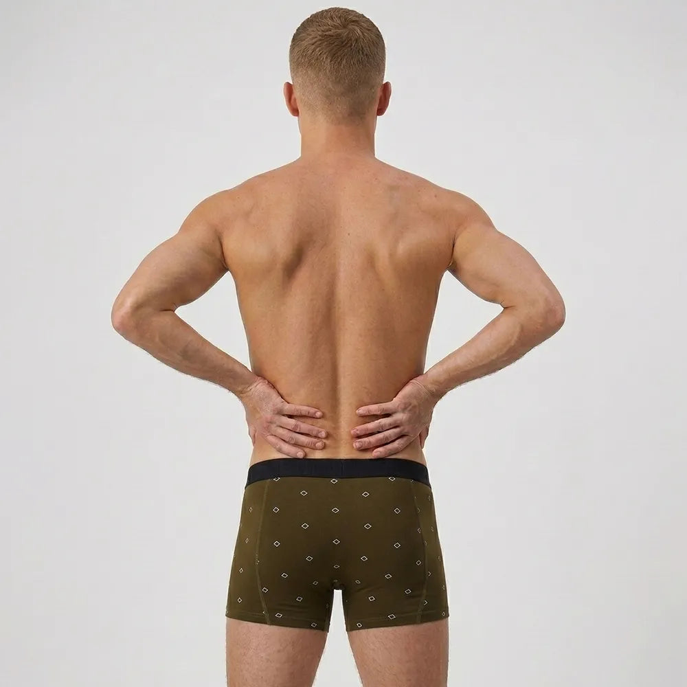 Secret Face Men's 5-Pack Sporty Boxer Briefs - Stretch Cotton Compression Fit with Geometric & Solid Designs