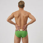 Secret Face Men's 5-Pack Japanese Style Print Briefs - Premium Stretch Cotton, Luxury Fit