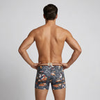 Secret Face Men's Trunks 5-Pack - Japan Samurai Print, Premium Stretch Cotton, Comfort Fit Boxers