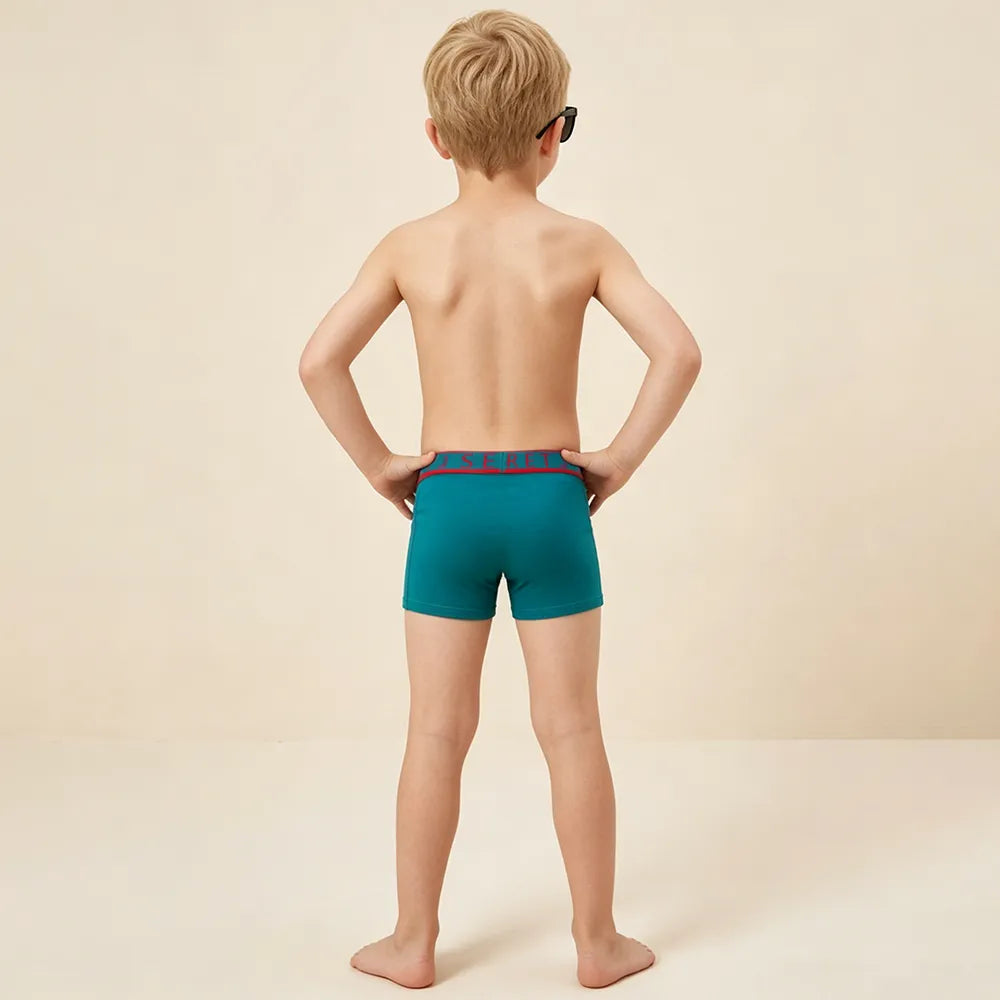 Secret Face Junior' 3-Pack Trunks - Comfortable Stretch Cotton, Assorted Colors, Kid Fit