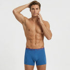Secret Face Men's 5-Pack Bamboo Trunks - Solid Colors, Soft & Breathable, Comfort Fit Boxer Briefs