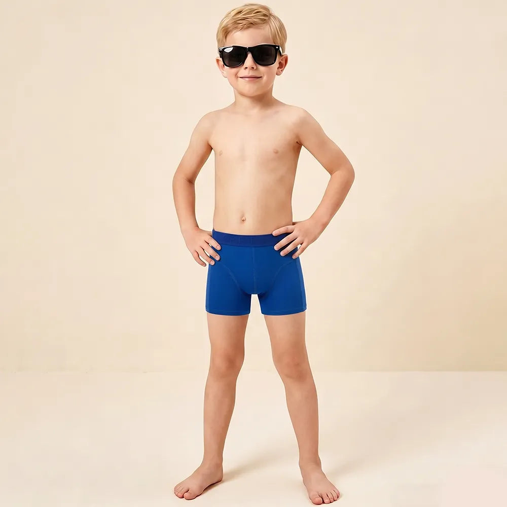 Secret Face Junior' 3-Pack Trunks - Soft Stretch Cotton, Child Fit, Assorted Colors
