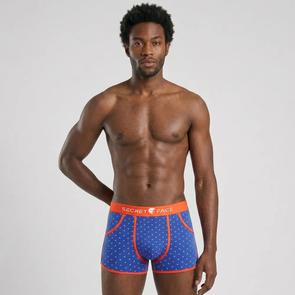 Secret Face Men's Vintage 60s Vintage Trunks - 5-Pack Boxed Set, Stretch Cotton Retro Underwear
