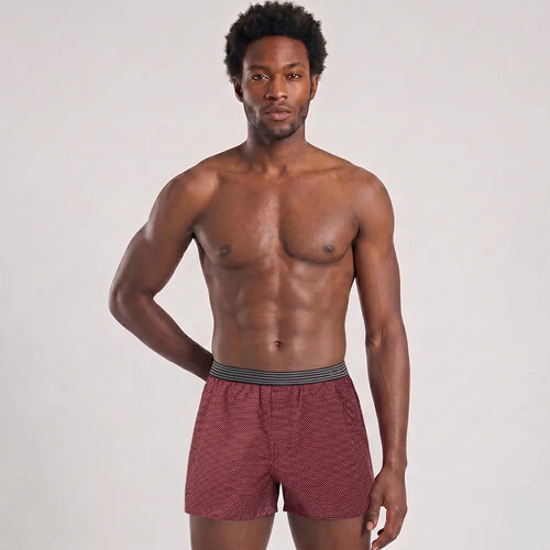 Secret Face Men's 3-Pack Woven Boxer Shorts - Soft Cotton, Loose Fit, Elastic Waistband, Assorted Animal & Plaid Prints