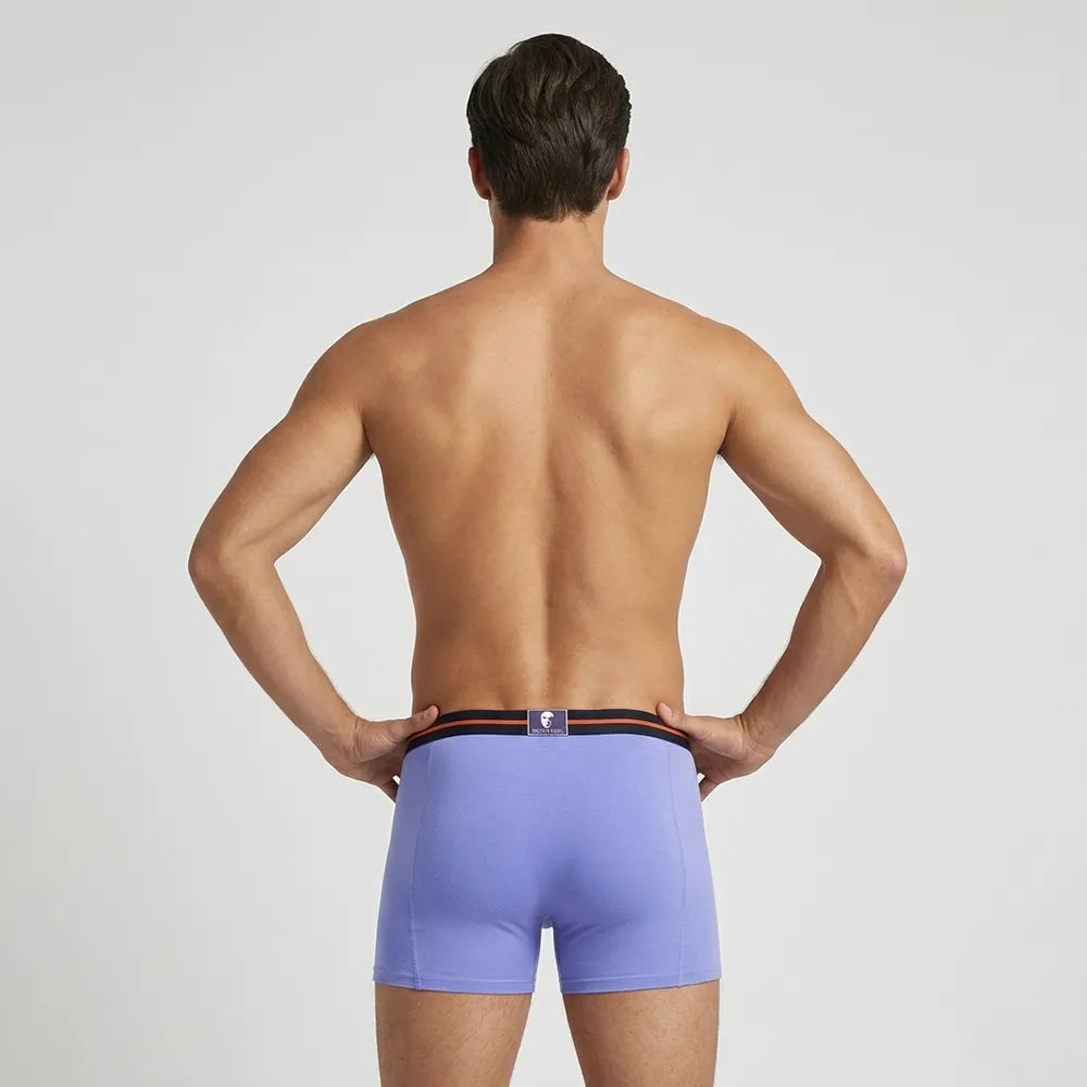 Secret Face Men's Premium Cotton Boxer Briefs 5-Piece Set - Flexible Tight Fit, Breathable & Durable