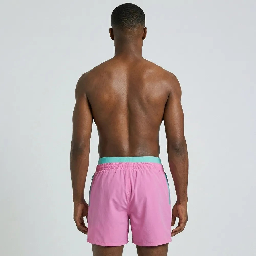 Secret Face Men's Quick Dry Beach Shorts - Elastic Waist Drawstring Swim Trunks