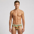 Secret Face Men's 5-Pack Japanese Style Print Briefs - Premium Stretch Cotton, Luxury Fit