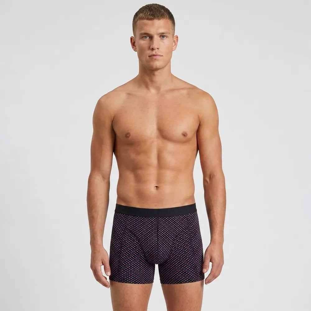 Secret Face Men's 5-Pack Sporty Boxer Briefs - Stretch Cotton Compression Fit with Geometric & Solid Designs