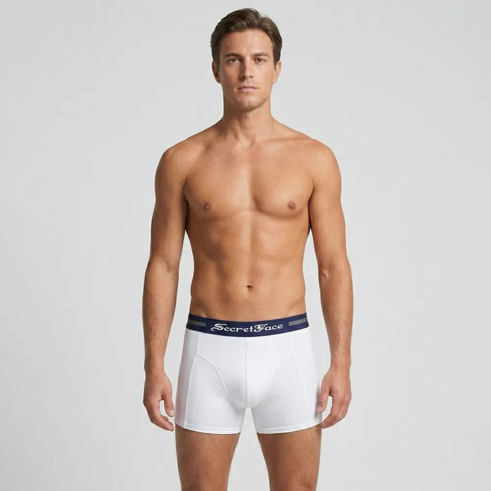 Secret Face Men's Trunks 5-Pack - Japan Samurai Print, Premium Stretch Cotton, Comfort Fit Boxers