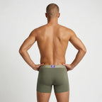 Secret Face Men's Stretch Cotton Boxer Briefs 5-Pack - Tight Fit, Flexible, Solid Colors