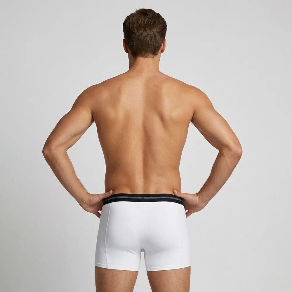 Secret Face Men's Boxer Briefs 5-Pack - Assorted Stripes & Solids, Soft Stretch Cotton, Comfort Fit