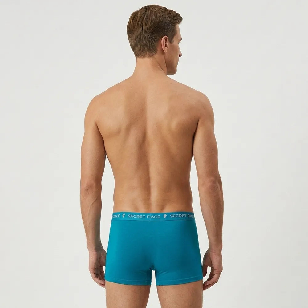 Secret Face Men's Super Comfort Trunks 5-Pack Stretch Light Cotton Underwear, Second Skin Feel