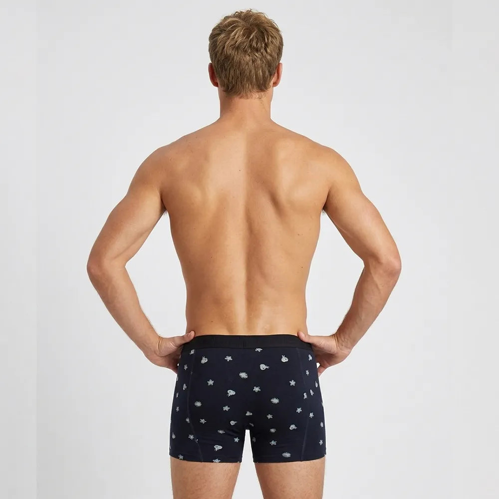 Secret Face Men's 5-Pack Luxury Printed Boxer Briefs - Stretch Cotton, Assorted Patterns