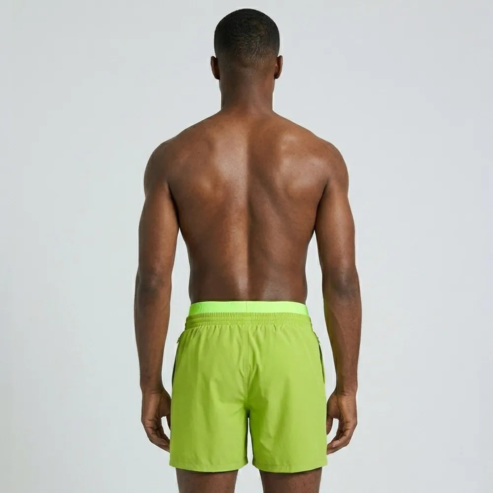 Secret Face Men's Quick Dry Beach Shorts - Elastic Waist Drawstring Swim Trunks