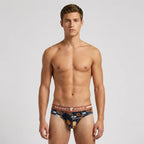 Secret Face Men's 5-Pack Japanese Style Print Briefs - Premium Stretch Cotton, Luxury Fit