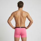 Secret Face Men's Premium Cotton Boxer Briefs 5-Piece Set - Flexible Tight Fit, Breathable & Durable