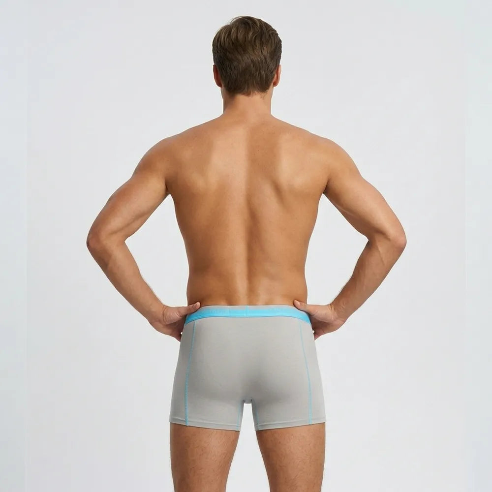 Secret Face Men's Stretch Cotton Boxer Briefs 5-Pack - Tight Fit, Flexible, Multi-Color & Floral Print