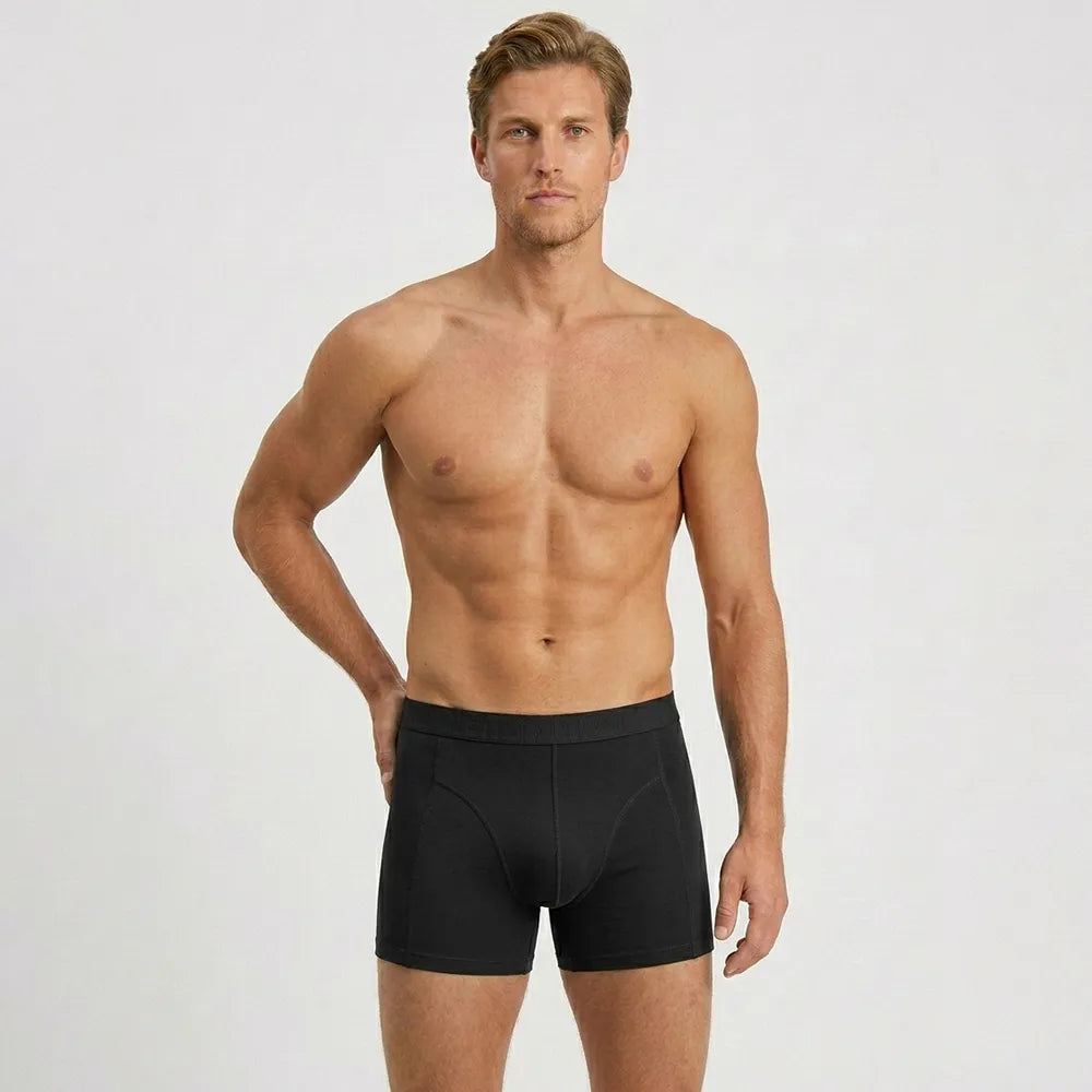 Secret Face Men's 5-Pack Premium Cotton Boxer Briefs - Stretchy, Tight Fit, Comfort & Durability