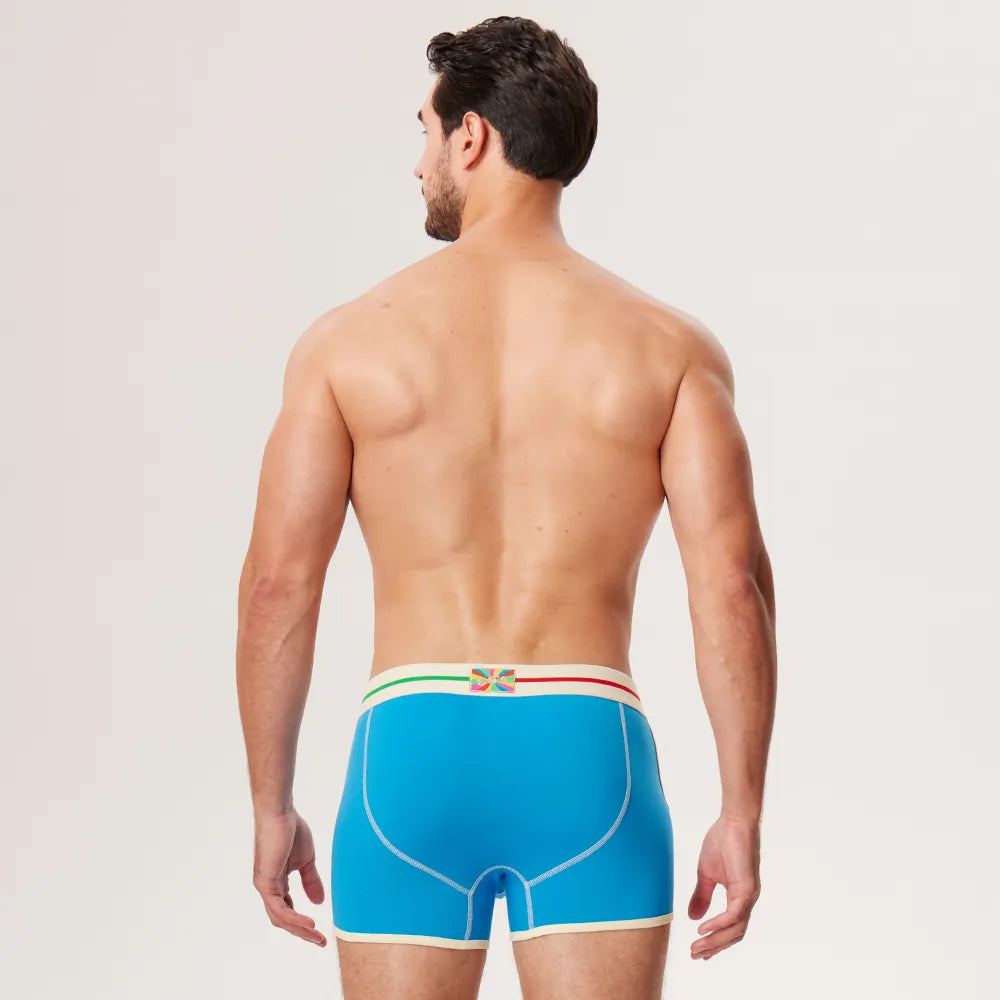 Secret Face Men's 5-Pack Vintage Boxer Briefs - Retro 60s Style, Stretch Cotton, Assorted Colors