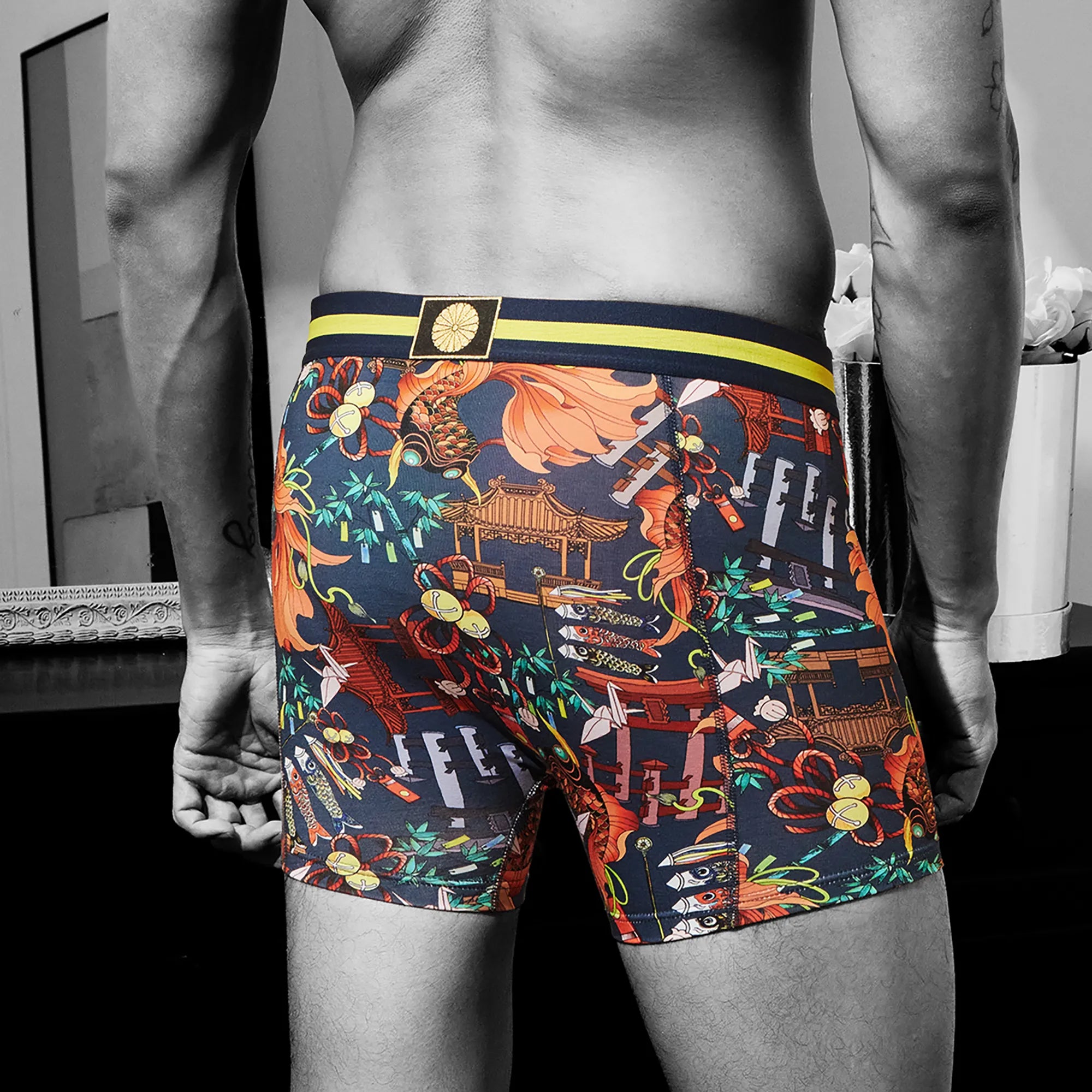 Secret Face Men's Stretch Boxer Briefs - Luxury Comfort, Flexible Tight Fit, Durable Cotton Blend (Assorted Novelty & Solid Prints)